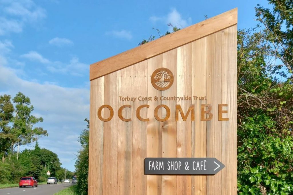Occombe road sign